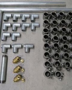 Room heating mounting set no. 2 1"